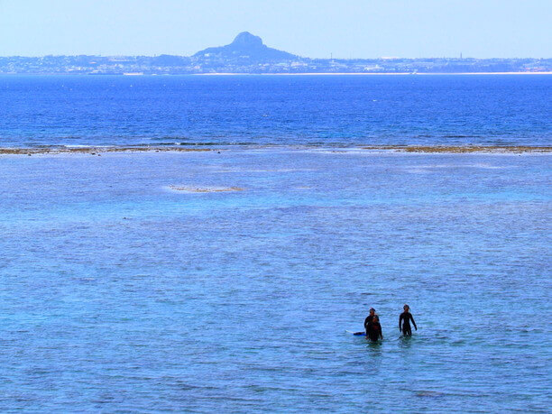 two people in the sea