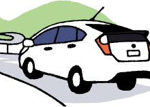 white car